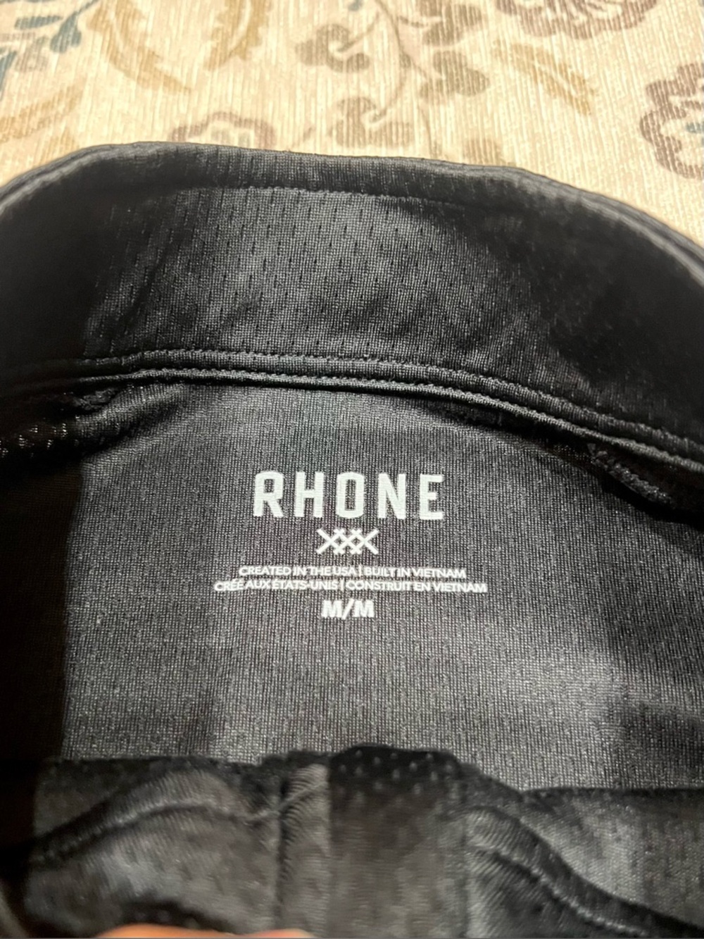 RHONE Men’s 1/4 Zip Pullover Black Size Medium - Picture 3 of 8